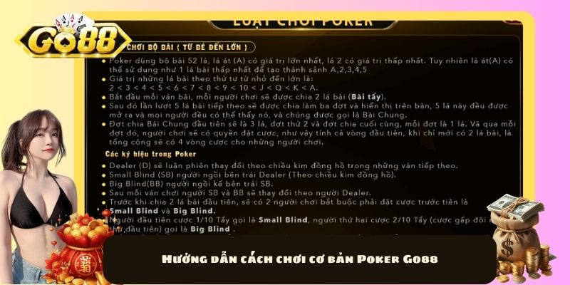 Hướng dẫn cách chơi cơ bản Poker Go88 