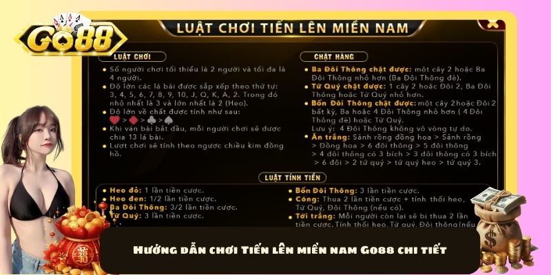 Hướng dẫn chơi Tiến lên miền nam Go88 chi tiết