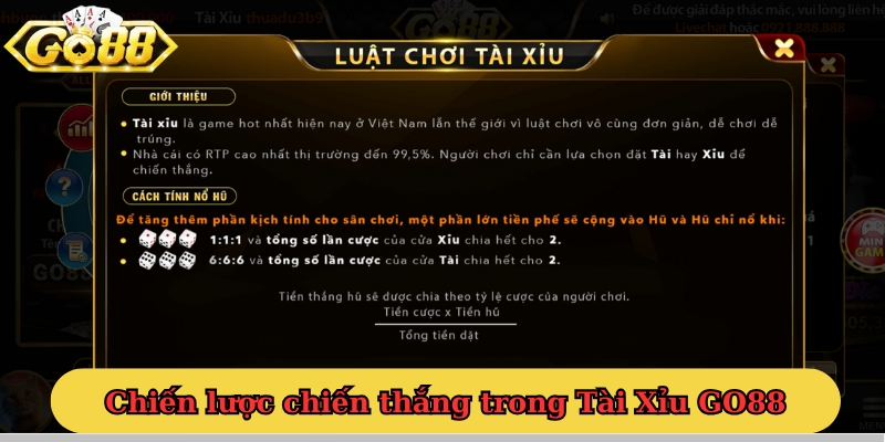 Chiến lược chiến thắng trong Tài Xỉu GO88