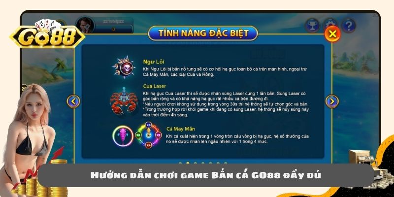 Hướng dẫn chơi game Bắn cá GO88 đầy đủ